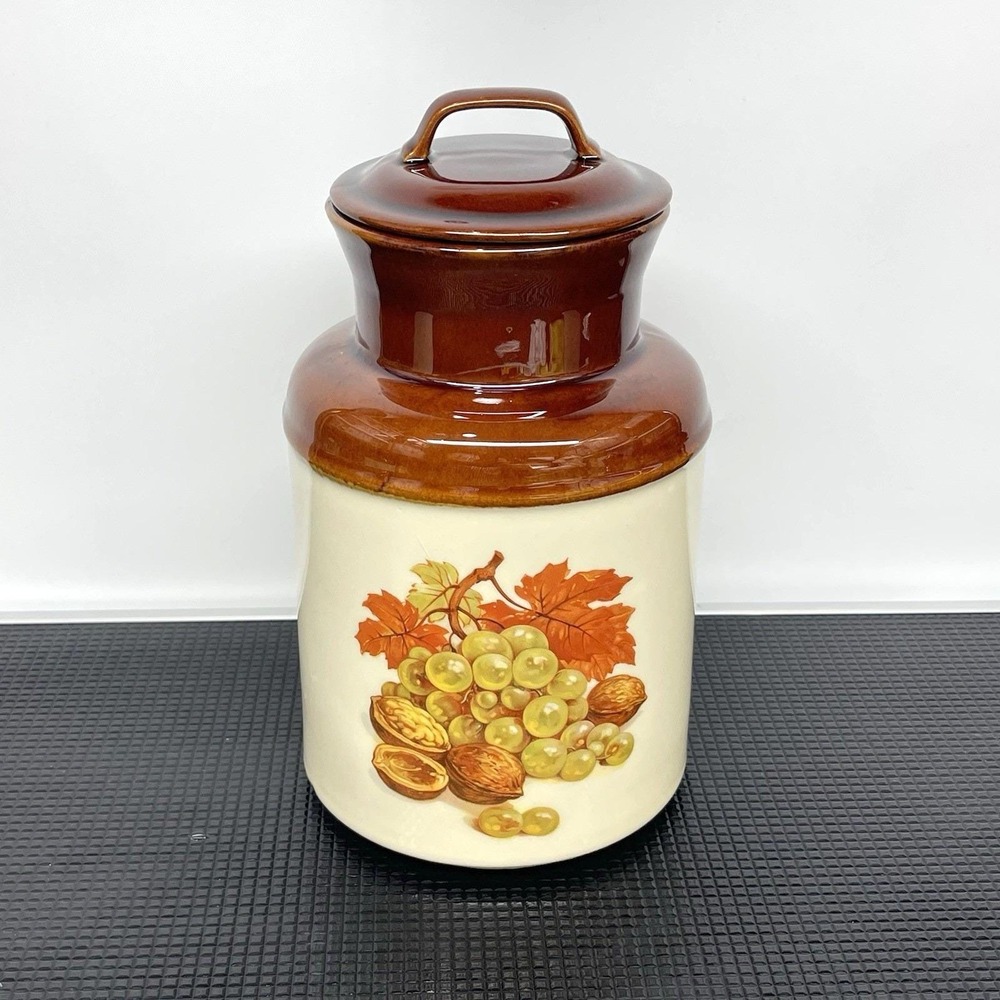McCoy‎ USA Pottery Fruit Festival 10.5" Canister Grape Transfer Ware Decal #253